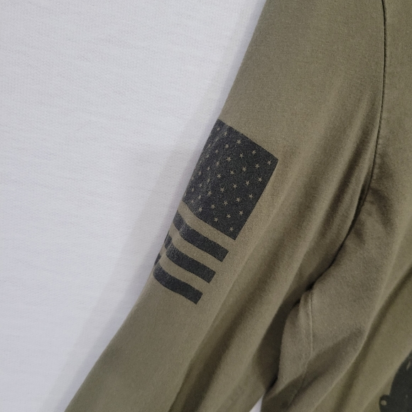 Grunt Style Green Army Long Sleeve Pull-Over Top Small - Picture 4 of 13